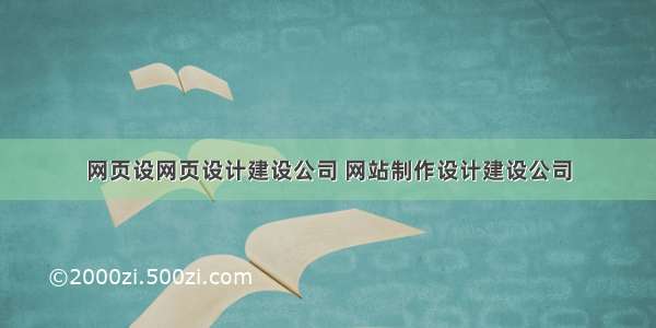 网页设网页设计建设公司 网站制作设计建设公司