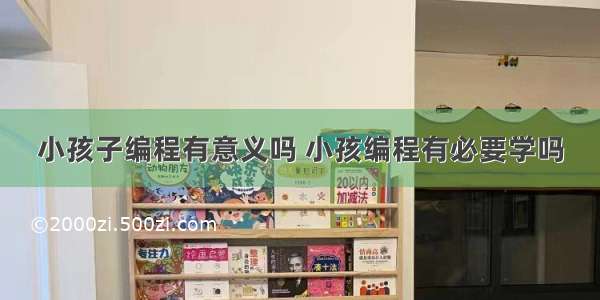 小孩子编程有意义吗 小孩编程有必要学吗