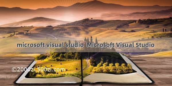 microsoft visual studio  Microsoft Visual Studio 