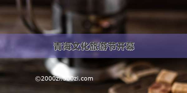 青海文化旅游节开幕