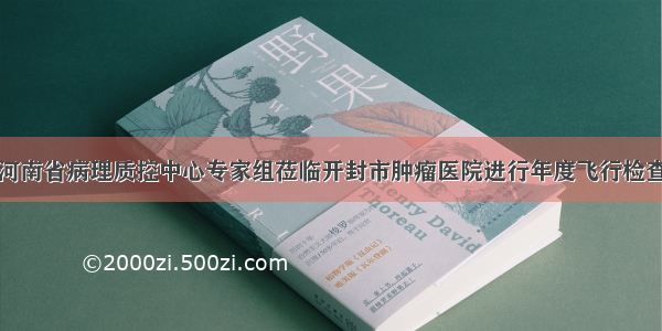 河南省病理质控中心专家组莅临开封市肿瘤医院进行年度飞行检查