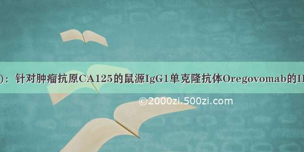 海普瑞(09989)：针对肿瘤抗原CA125的鼠源IgG1单克隆抗体Oregovomab的III期药品临床试