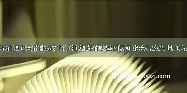 不抽烟也会得肺癌？除了抽烟 还有哪些因素可能会导致患上肺癌？