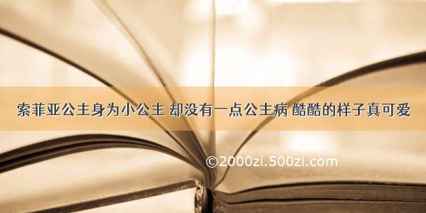 索菲亚公主身为小公主 却没有一点公主病 酷酷的样子真可爱