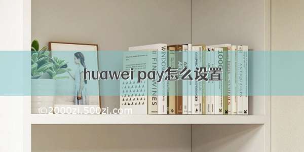 huawei pay怎么设置