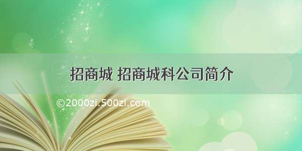 招商城 招商城科公司简介