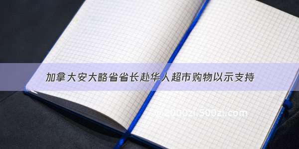 加拿大安大略省省长赴华人超市购物以示支持