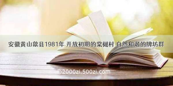 安徽黄山歙县1981年 开放初期的棠樾村 自然和谐的牌坊群