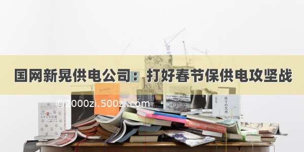 国网新晃供电公司：打好春节保供电攻坚战