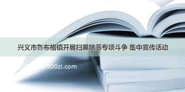 兴义市鲁布格镇开展扫黑除恶专项斗争 集中宣传活动