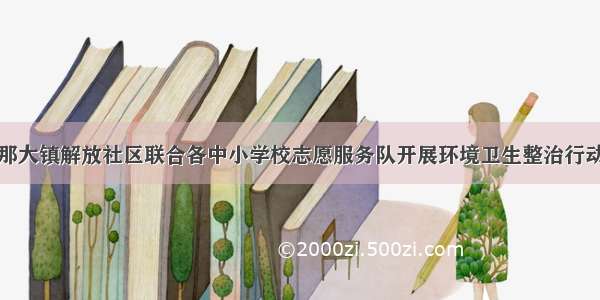 那大镇解放社区联合各中小学校志愿服务队开展环境卫生整治行动