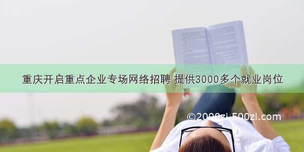 重庆开启重点企业专场网络招聘 提供3000多个就业岗位