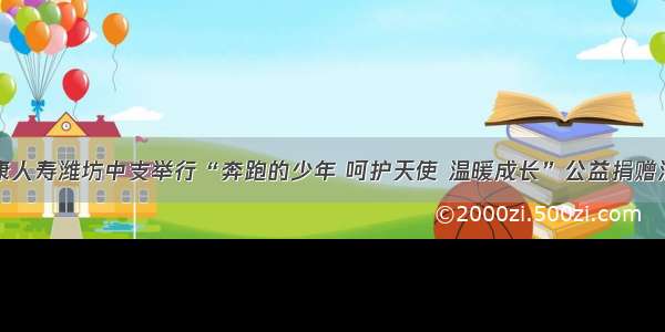 泰康人寿潍坊中支举行“奔跑的少年 呵护天使 温暖成长”公益捐赠活动