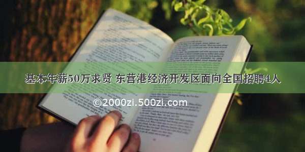 基本年薪50万求贤 东营港经济开发区面向全国招聘4人