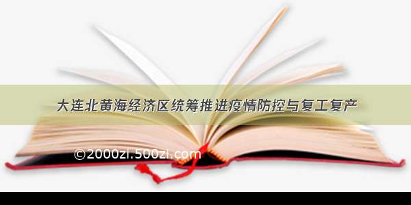 大连北黄海经济区统筹推进疫情防控与复工复产