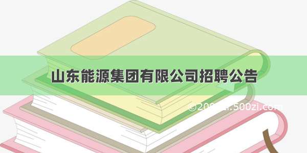 山东能源集团有限公司招聘公告