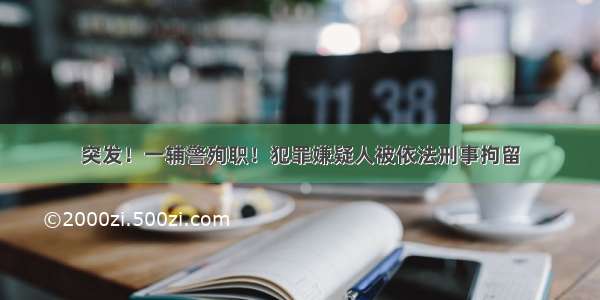 突发！一辅警殉职！犯罪嫌疑人被依法刑事拘留