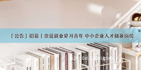 「公告」招募丨奈曼就业见习青年 中小企业人才储备岗位