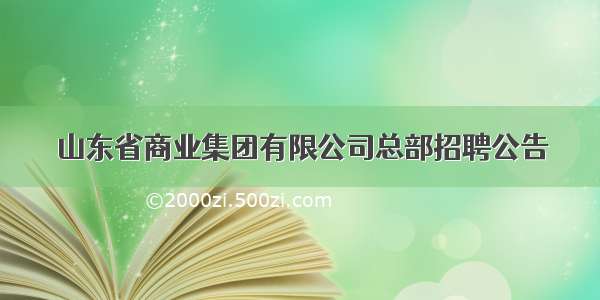 山东省商业集团有限公司总部招聘公告