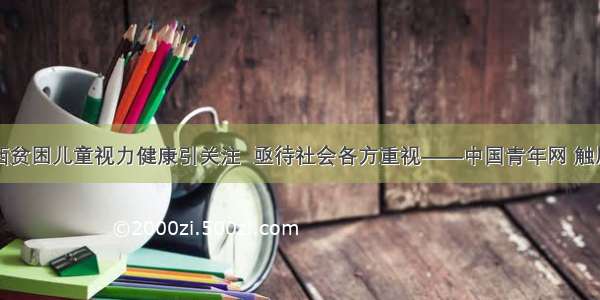 山西贫困儿童视力健康引关注  亟待社会各方重视——中国青年网 触屏版