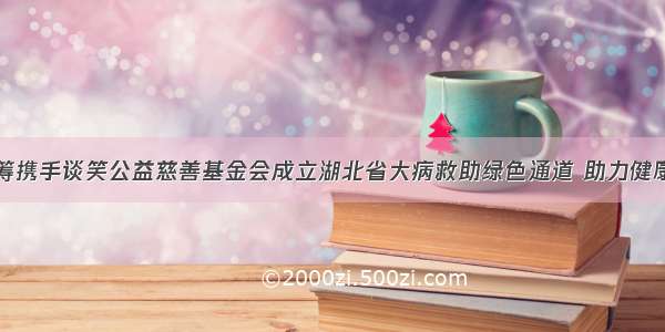 轻松筹携手谈笑公益慈善基金会成立湖北省大病救助绿色通道 助力健康扶贫