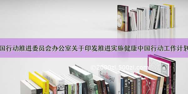 健康中国行动推进委员会办公室关于印发推进实施健康中国行动工作计划的通知