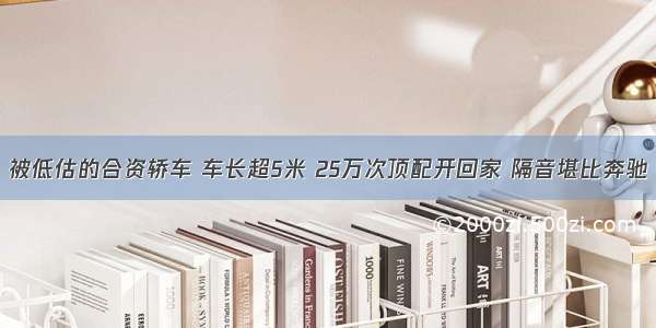 被低估的合资轿车 车长超5米 25万次顶配开回家 隔音堪比奔驰