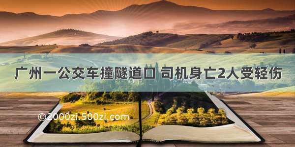 广州一公交车撞隧道口 司机身亡2人受轻伤