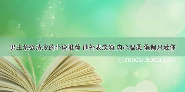 男主禁欲清冷的小说推荐 他外表淡漠 内心温柔 偏偏只爱你