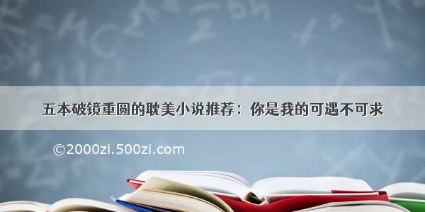 五本破镜重圆的耽美小说推荐：你是我的可遇不可求