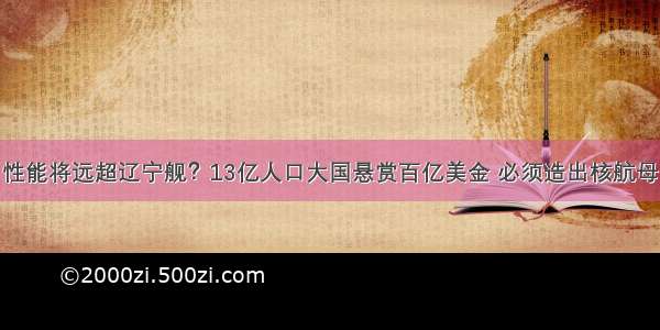 性能将远超辽宁舰？13亿人口大国悬赏百亿美金 必须造出核航母