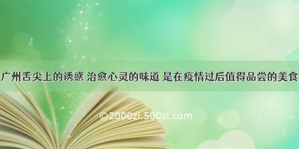 广州舌尖上的诱惑 治愈心灵的味道 是在疫情过后值得品尝的美食