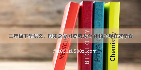 二年级下册语文：期末总复习资料大全 让孩子现在就学着