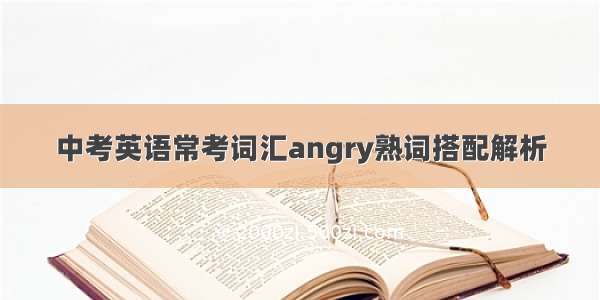 中考英语常考词汇angry熟词搭配解析