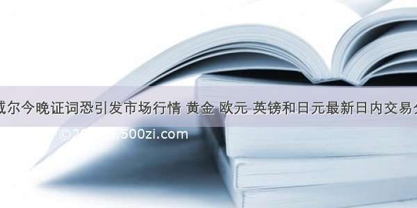 鲍威尔今晚证词恐引发市场行情 黄金 欧元 英镑和日元最新日内交易分析