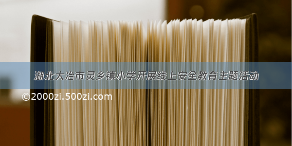 湖北大冶市灵乡镇小学开展线上安全教育主题活动