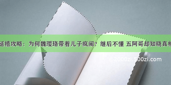 延禧攻略：为何魏璎珞带着儿子疯闹？继后不懂 五阿哥却知晓真相