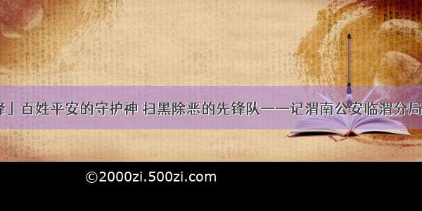 「扫黑先锋」百姓平安的守护神 扫黑除恶的先锋队——记渭南公安临渭分局杜桥派出所