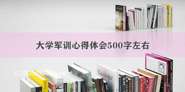 大学军训心得体会500字左右