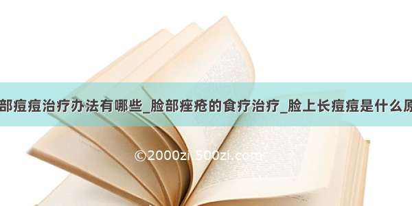 面部痘痘治疗办法有哪些_脸部痤疮的食疗治疗_脸上长痘痘是什么原因