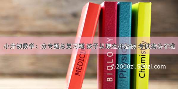 小升初数学：分专题总复习题 孩子从现在开始做 考试满分不难