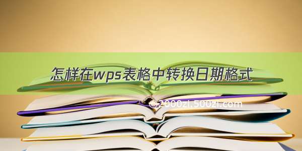 怎样在wps表格中转换日期格式