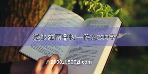 漫步在雨中初一作文200字