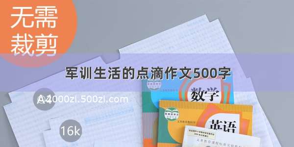 军训生活的点滴作文500字