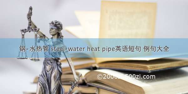 钢-水热管 steel-water heat pipe英语短句 例句大全