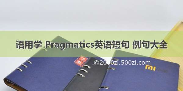 语用学 Pragmatics英语短句 例句大全