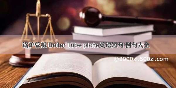 锅炉管板 Boiler Tube plate英语短句 例句大全