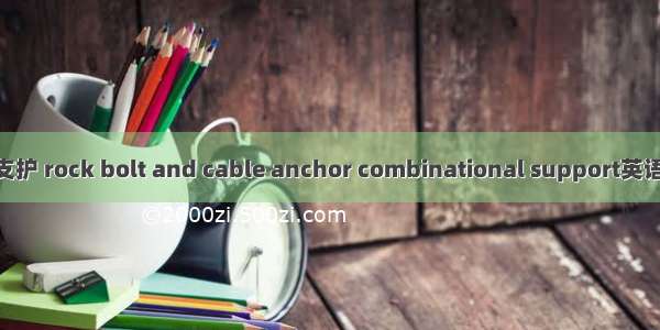 锚杆锚索联合支护 rock bolt and cable anchor combinational support英语短句 例句大全