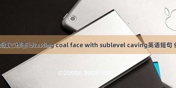 炮采放顶煤工作面 blasting coal face with sublevel caving英语短句 例句大全