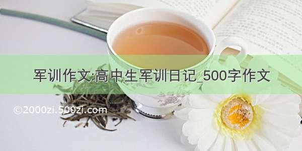 军训作文:高中生军训日记_500字作文